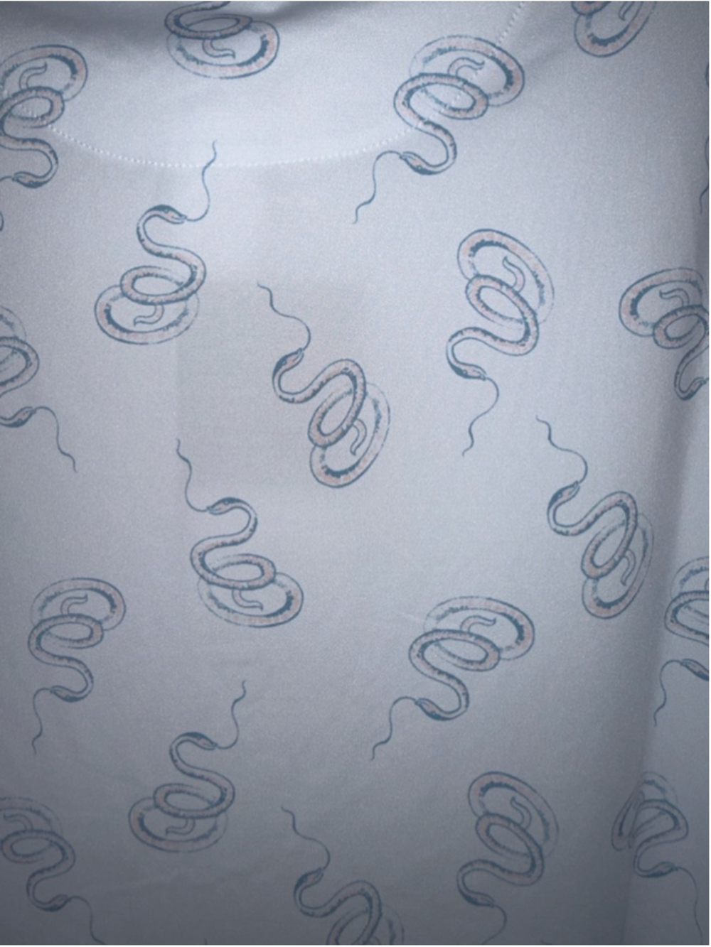 Men's Bad Birdie‎ White & Blue Snake Print Core Polo Shirt L - Picture 4 of 6